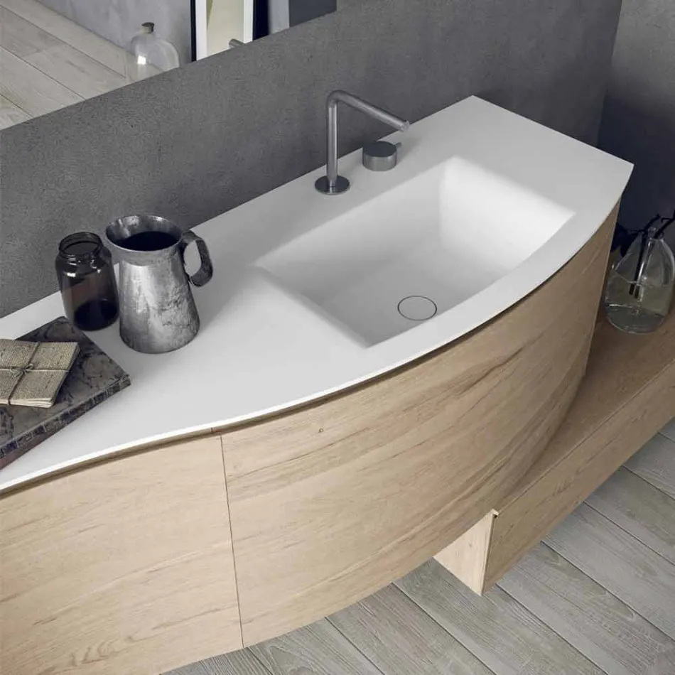 Composizione Sospesa e Moderna per il Bagno, Design Made in Italy - Callisi4 Viadurini