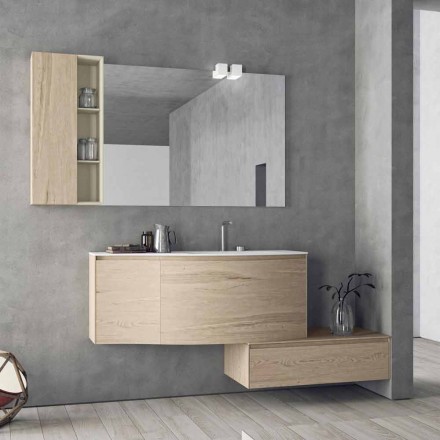 Composizione Sospesa e Moderna per il Bagno, Design Made in Italy - Callisi4 Viadurini