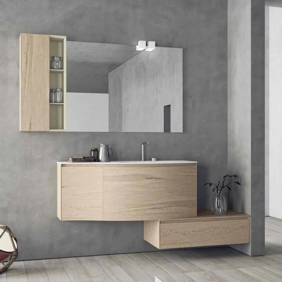 Composizione Sospesa e Moderna per il Bagno, Design Made in Italy - Callisi4 Viadurini