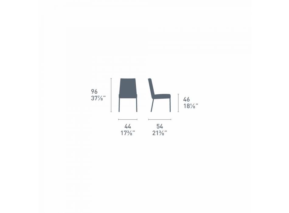Connubia Calligaris Garda sedia moderna in tessuto e metallo, 2 pezzi 