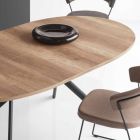 Connubia Calligaris Giove tavolo ovale allungabile in legno,L140/190cm Viadurini