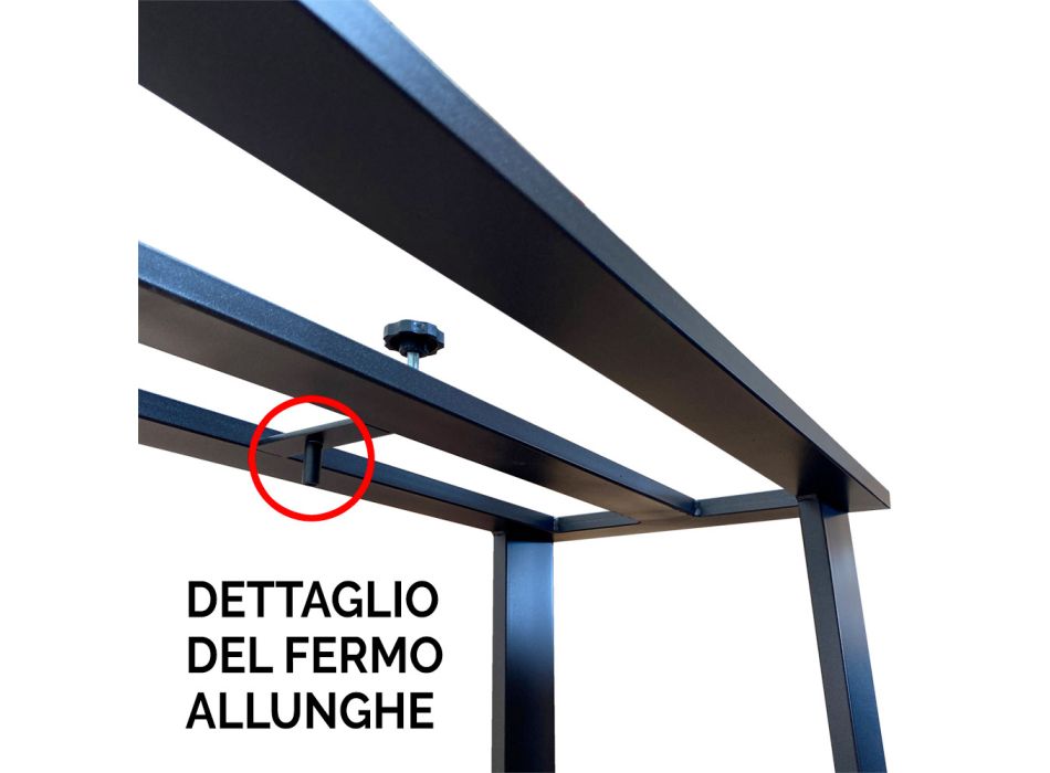 Consolle Allungabile a 288 cm in Legno e Metallo Made in Italy - Mistero Viadurini