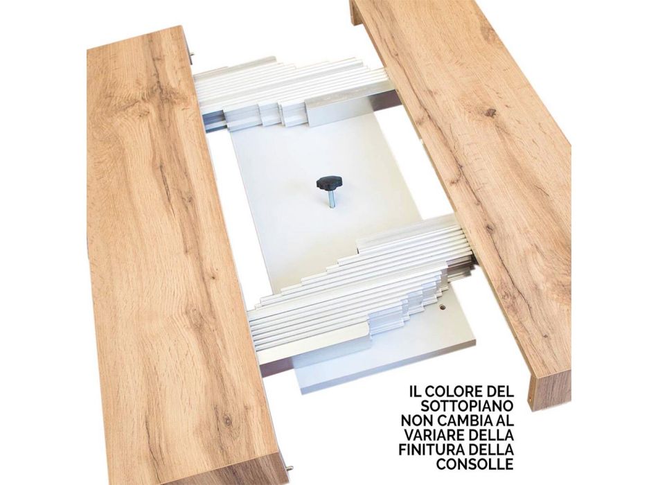 Consolle Allungabile a 300 cm con 2 Ripiani Made in Italy - Sirena Viadurini