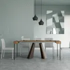 Consolle Allungabile a 300 cm con Gambe Finitura Orso Made in Italy - Destino Viadurini