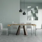 Consolle Allungabile a 300 cm con Gambe Finitura Orso Made in Italy - Destino Viadurini