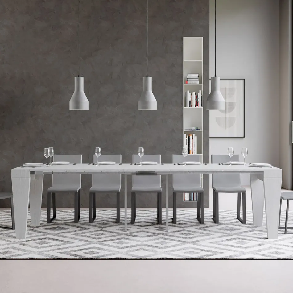 Consolle Allungabile a 300 cm in Legno Realizzata in Italia - Trono Viadurini