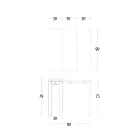 Consolle Allungabile fino a 90 cm in Nobilitato e Metallo Made in Italy - Borsa Viadurini