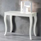 Consolle Allungabile in Legno di Frassino Laccato Bianco Grigiastro – Picchia Viadurini