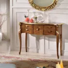 Consolle Classica in Legno 3 o 5 Cassetti di Lusso Made in Italy - London Viadurini