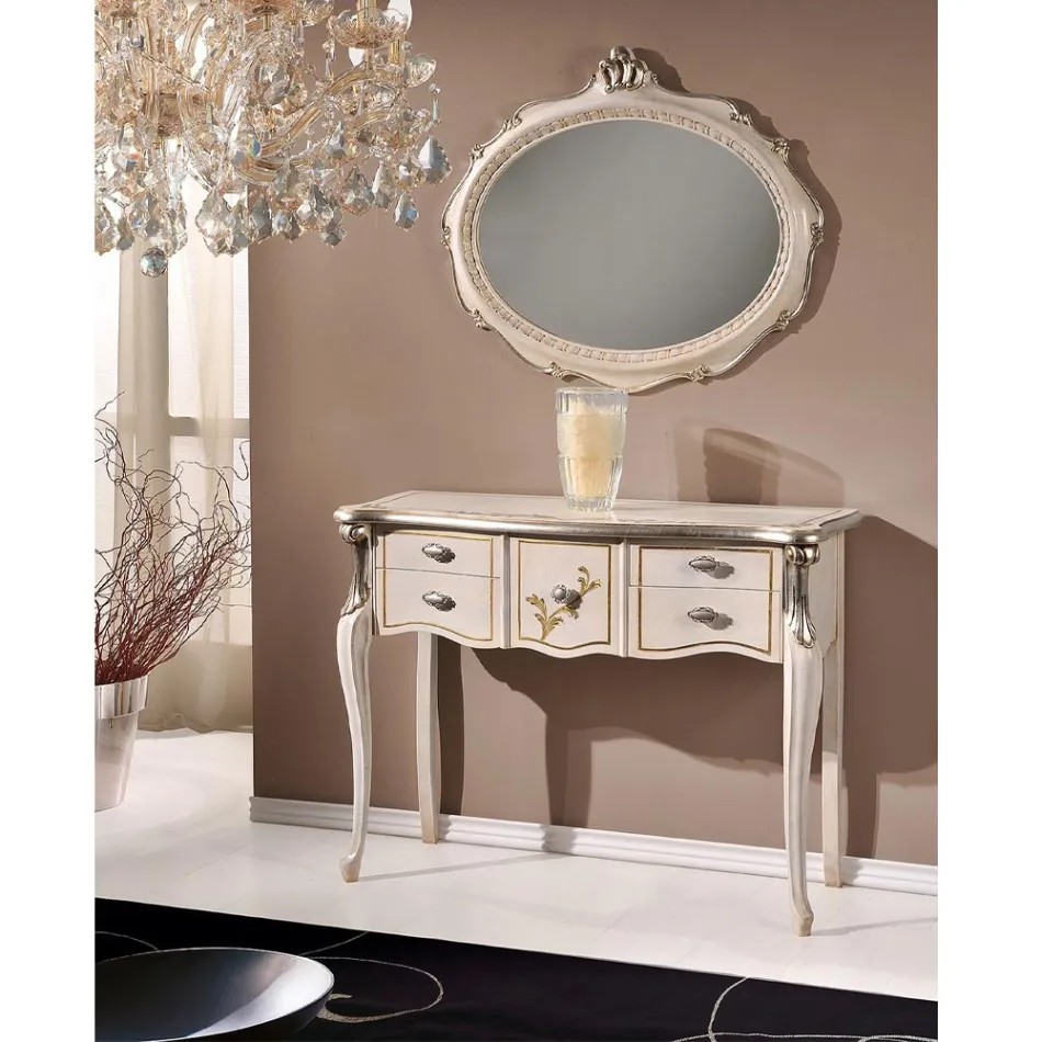 Consolle Classica in Legno 3 o 5 Cassetti di Lusso Made in Italy - London Viadurini