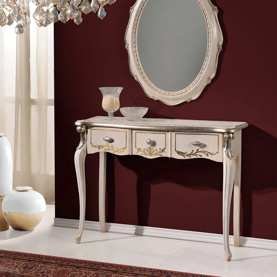 Consolle Classica in Legno 3 o 5 Cassetti di Lusso Made in Italy - London Viadurini