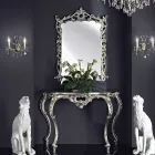 Consolle con pannello in mdf e decori in più colori made in Italy Giacomo Viadurini