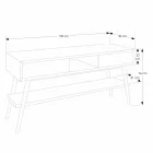 Consolle da bagno di design moderno da terra in teak naturale Pistoia Viadurini