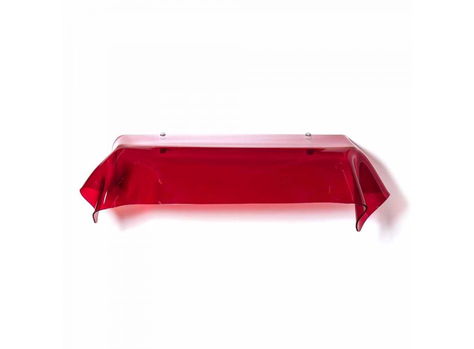Consolle design moderno in plexiglass rosso traspar. drappeggiato Wish Viadurini