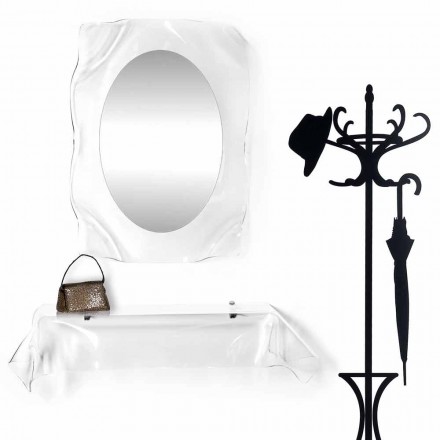 Consolle design moderno in plexiglass trasparente drappeggiato Wish Viadurini