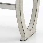 Consolle di design moderno con vassoio in cavallino grigio Felicia  Viadurini