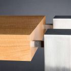 Consolle di design rettangolare doppio ripiano in legno di rovere Aida Viadurini