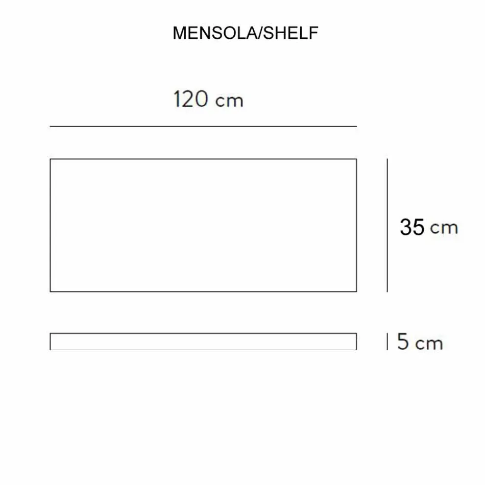 Consolle e Mensola da Bagno in Gres e Lavabo in Vetrochina, 4 Colori - Rametina Viadurini