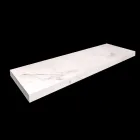 Consolle e Mensola da Bagno in Gres e Lavabo in Vetrochina, 4 Colori - Rametina Viadurini