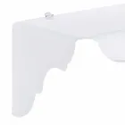 Consolle fissa a muro colore bianco di design Bianca, made in Italy Viadurini