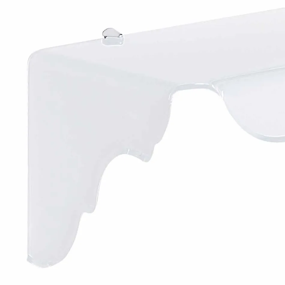 Consolle fissa a muro colore bianco di design Bianca, made in Italy Viadurini