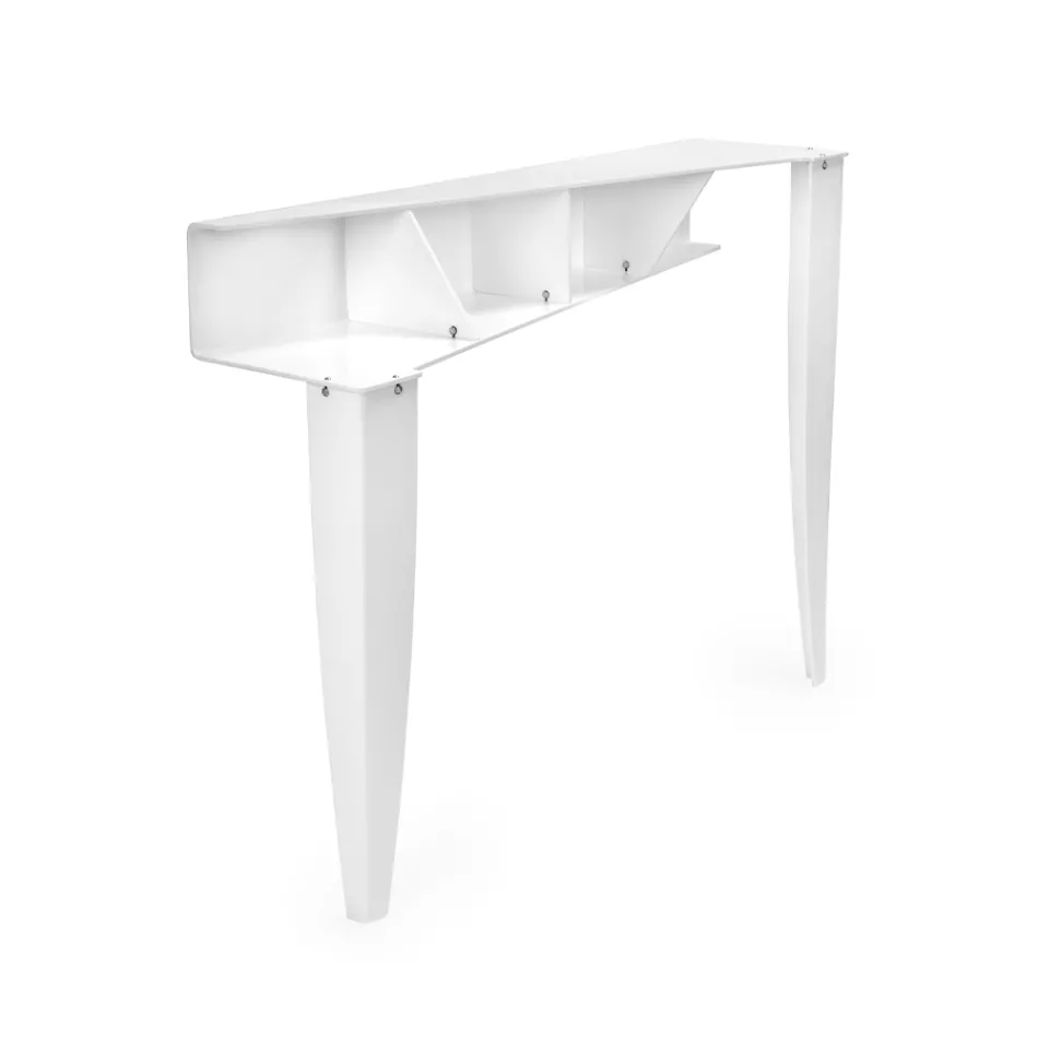 Consolle Fissa con 4 Vani Porta Oggetti in PMMA Made in Italy - Aladdin Viadurini