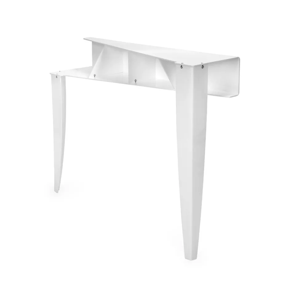 Consolle Fissa con 4 Vani Porta Oggetti in PMMA Made in Italy - Aladdin Viadurini