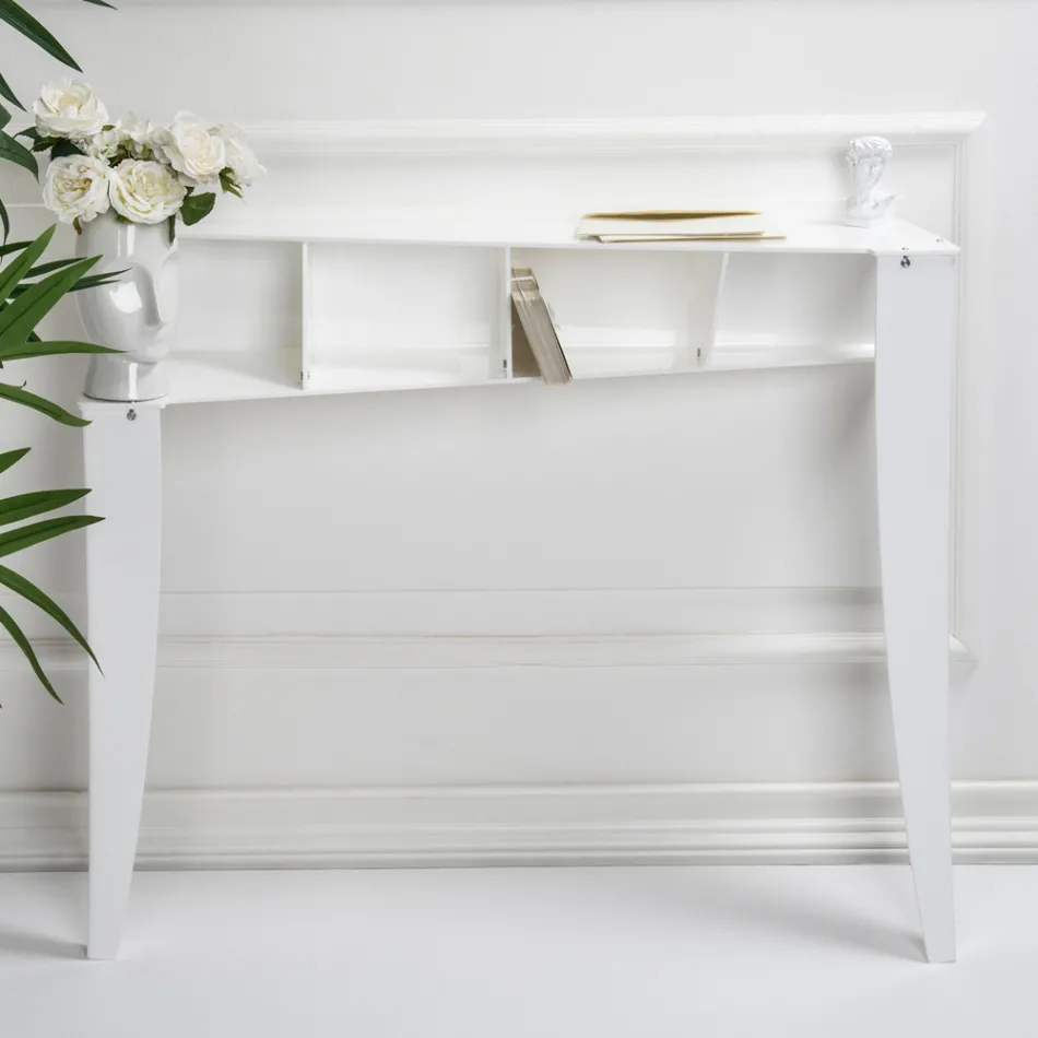 Consolle Fissa con 4 Vani Porta Oggetti in PMMA Made in Italy - Aladdin Viadurini