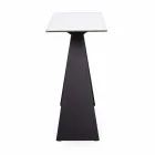 Consolle in Acciaio con Piano in Ceramica e Vetro Design Moderno - Cubebe Viadurini