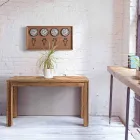 Consolle in Legno di Olmo Reciclato con Piano di Design Homemotion - Galanga Viadurini