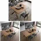 Consolle in Legno e Metallo Allungabile Fino 295 cm Made in Italy - Timedio Viadurini