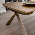 Consolle in Legno e Metallo Allungabile Fino 295 cm Made in Italy - Timedio Viadurini