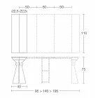 Consolle in Legno e Metallo Allungabile Fino 295 cm Made in Italy - Timedio Viadurini