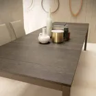 Consolle Moderna Allungabile in Legno Rovere e Metallo Made in Italy - Nappo Viadurini