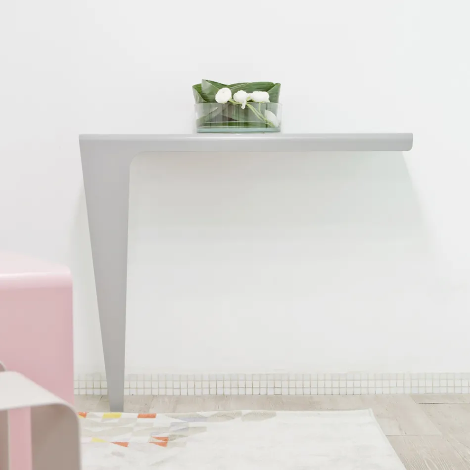 Consolle Moderna di Design Minimale in Metallo Colorato Made in Italy - Benjamin Viadurini