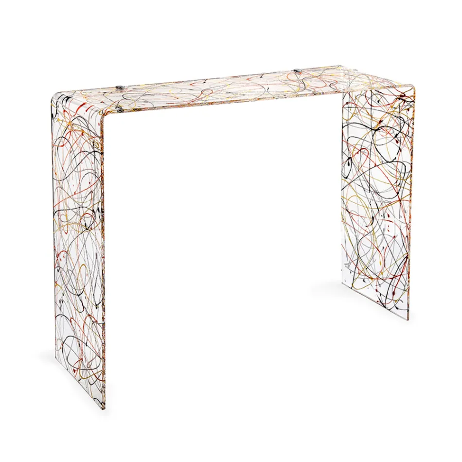 Consolle Moderna in Plexiglass Trasparente o Multicolor Made in Italy - Emy Viadurini