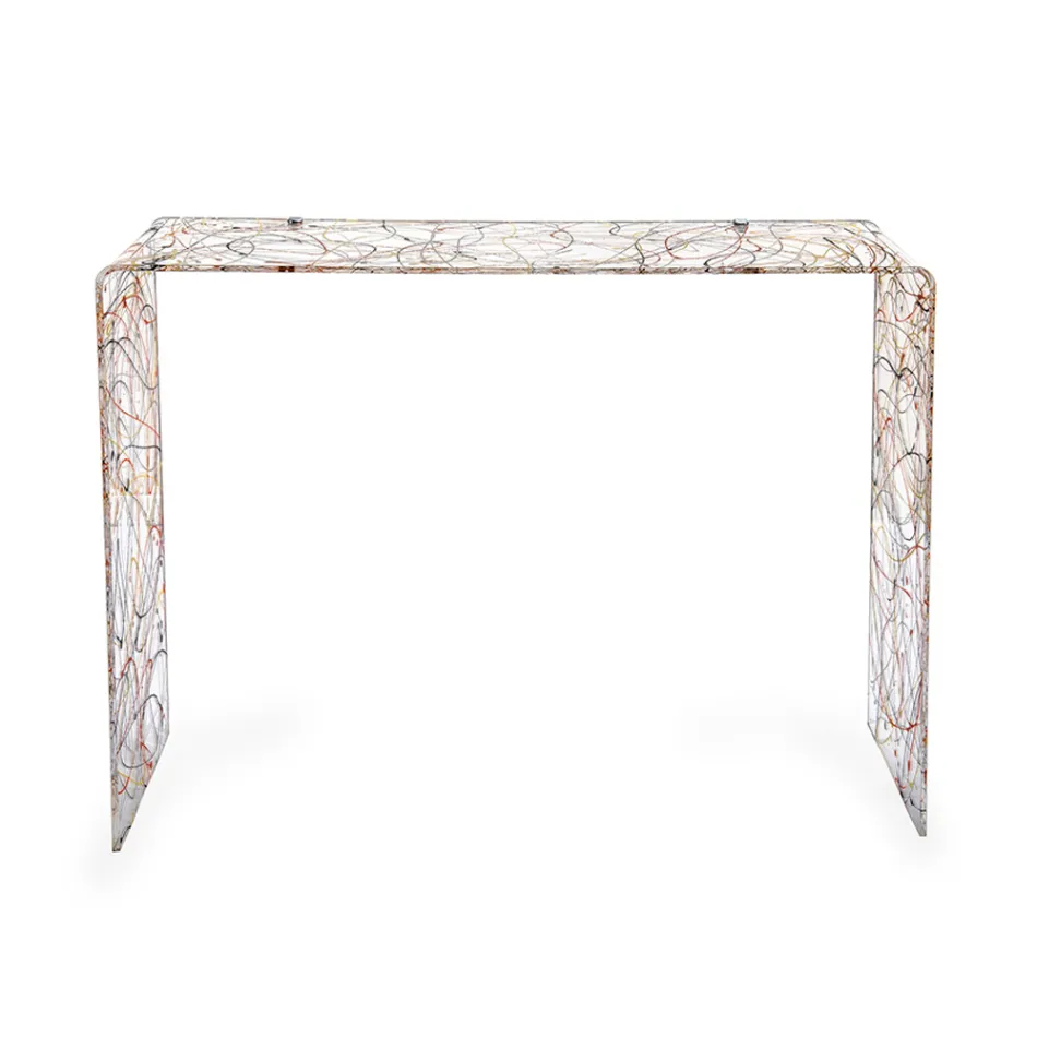 Consolle Moderna in Plexiglass Trasparente o Multicolor Made in Italy - Emy Viadurini