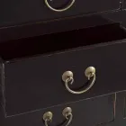 Consolle Nera in Legno di Olmo di Design Vintage 5 Cassetti Homemotion - Sonten Viadurini