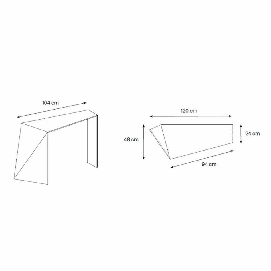 Consolle per Ingresso Moderna in Vetro Extrachiaro Made in Italy – Rosalia Viadurini