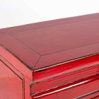 Consolle Rossa in Legno di Olmo con 3 Cassetti Design Homemotion - Sonten Viadurini