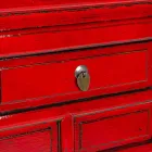 Consolle Rossa in Legno di Olmo con 3 Cassetti Design Homemotion - Sonten Viadurini