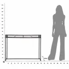 Consolle Salotto Stile Moderno Rettangolare in Ferro e MDF - Wendell Viadurini
