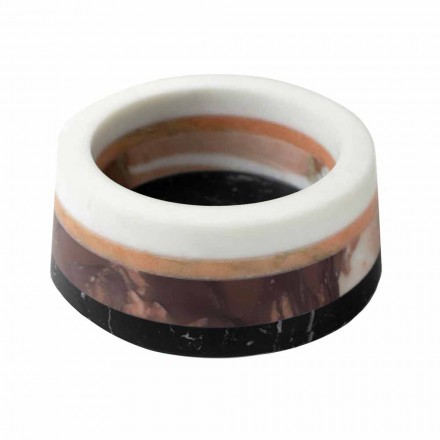 Contenitore Centrotavola in Marmo Stratificato di Lusso Italiano - Leonida Viadurini