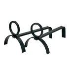 Coppia di Alari per il Camino in Metallo Altezza 21 cm Made in Italy - Sari Viadurini