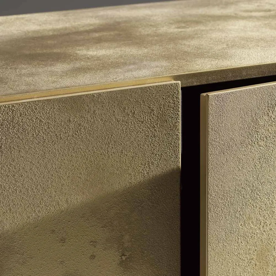 Credenza a 3 Ante e 3 Ripiani Interni IN Legno e MDF - Pesci Viadurini