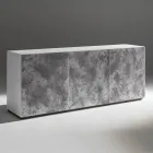 Credenza a 3 Ante e 3 Ripiani Interni IN Legno e MDF - Pesci Viadurini