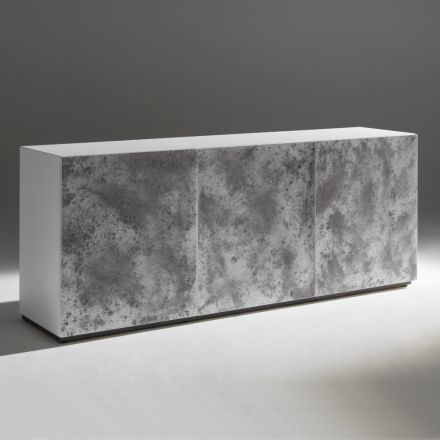 Credenza a 3 Ante e 3 Ripiani Interni IN Legno e MDF - Pesci Viadurini