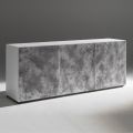 Credenza a 3 Ante e 3 Ripiani Interni in Legno e MDF - Pesci