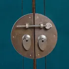 Credenza Bassa 2 Ante e 2 Cassetti in Legno di Olmo Blu Homemotion - Konan Viadurini