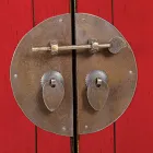 Credenza Bassa a 2 Ante Vintage in Legno di Olmo Rosso Homemotion - Konan Viadurini